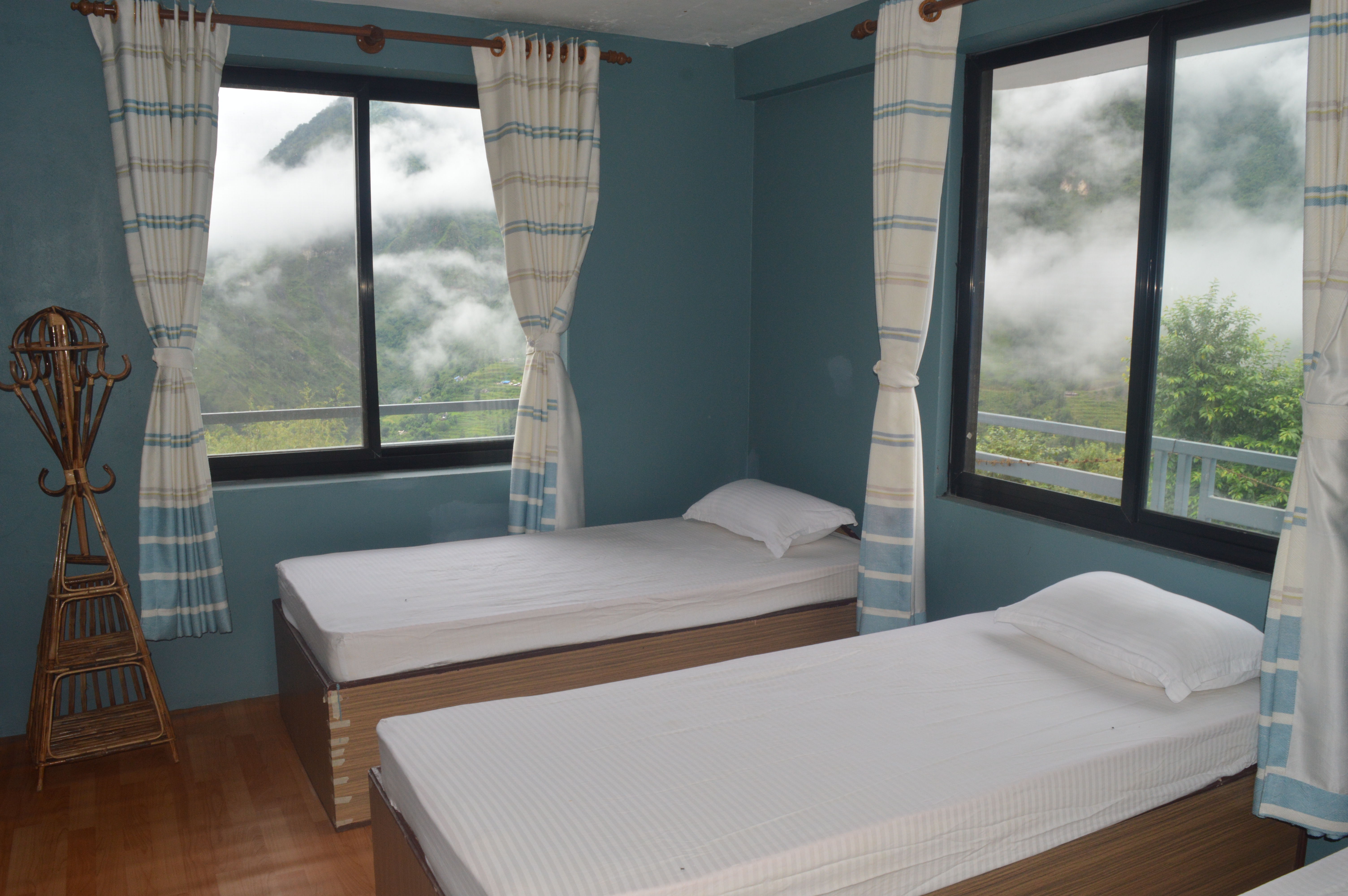 Comfortable guest room with hot shower